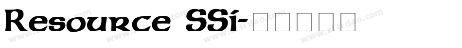 Resource SSi字体转换